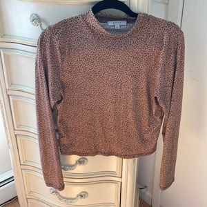 Brown and black Cheetah print top